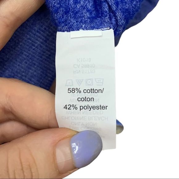 Maurice's Women's Medium Blue Short Sleeve Relaxed Burnout Raglan Tee Boat Neck - Picture 7 of 8